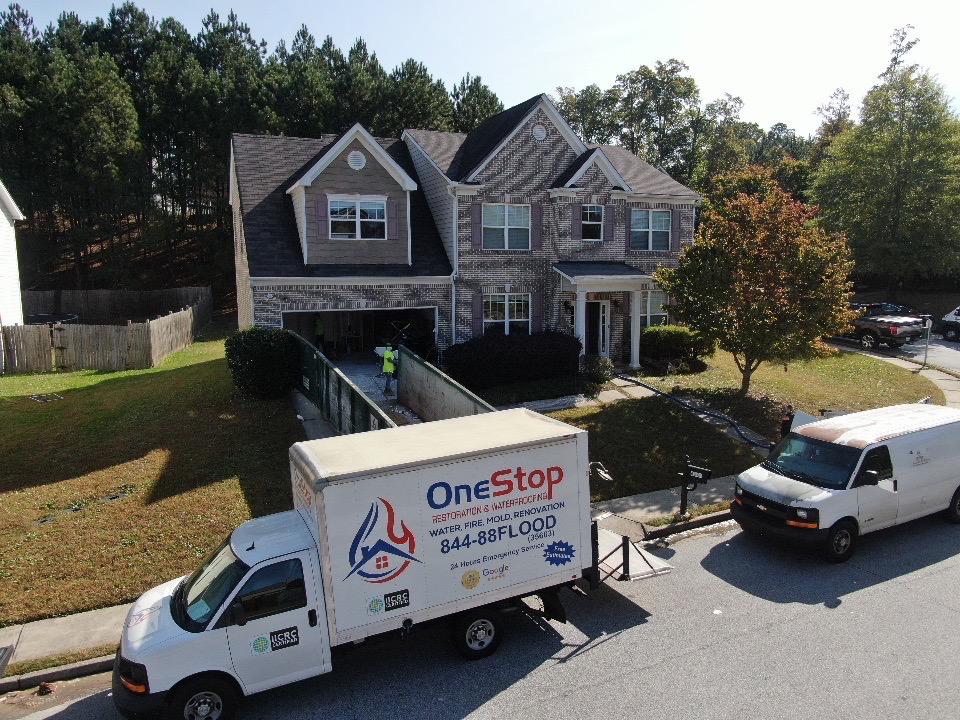 One stop fire and smoke mitigation service truck in Atlanta