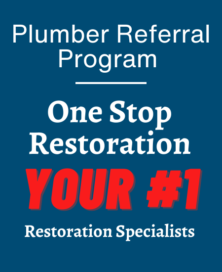 one stop restoration - banner - plumber referral program