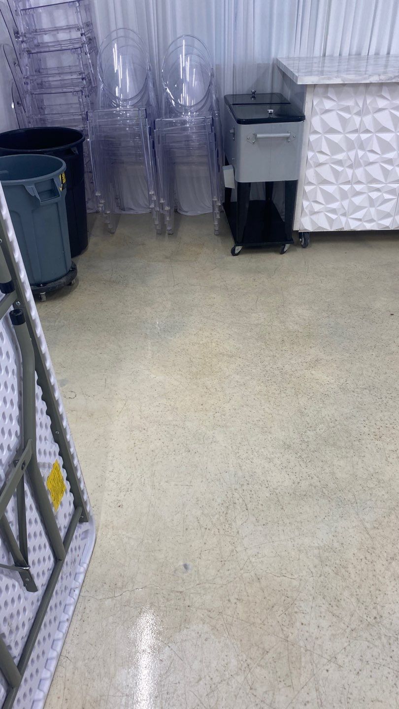 Industrial drying equipment positioned along an aisle without blocking access