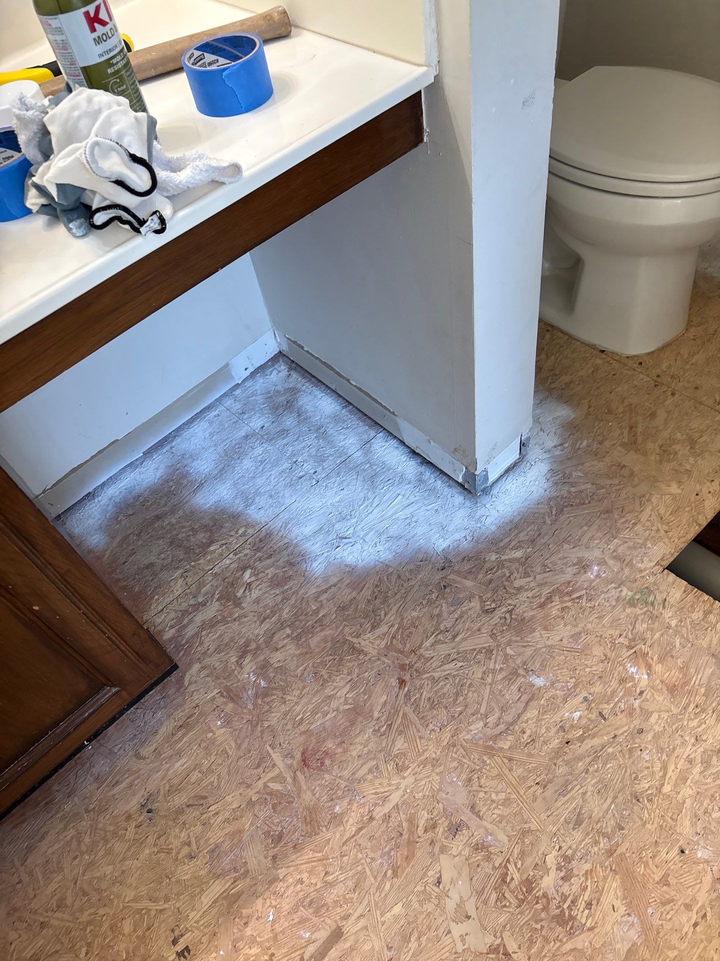 An unprotected supply line running through an unheated space