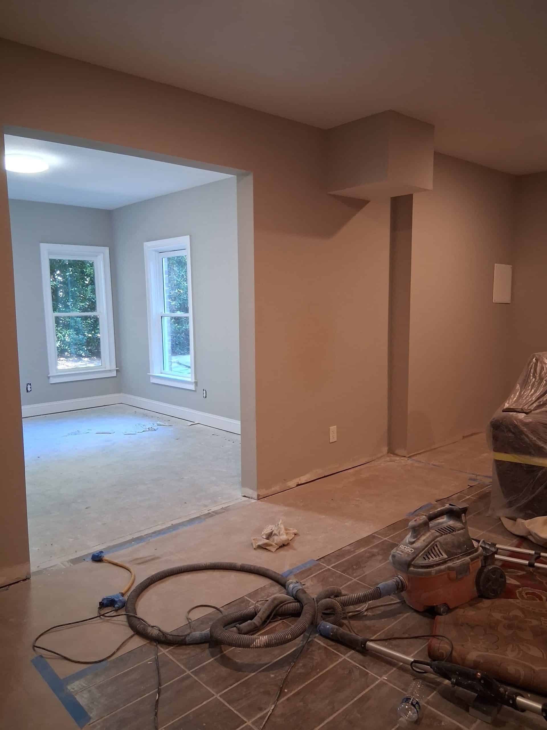 A damp crawlspace of the kind that sustains mold growth year-round in Atlanta